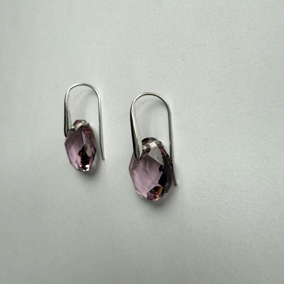 Swarovski Pink Crystal Earrings - Picture 3 of 8